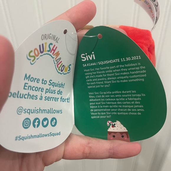 Squishmallows Sivi The Christmas Holiday Hot Cocoa Peppermint Latte 4” - Picture 5 of 5